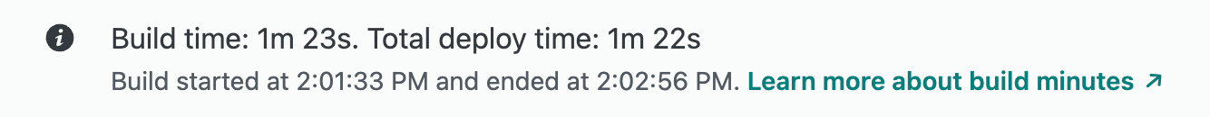 Old Netlify build time
