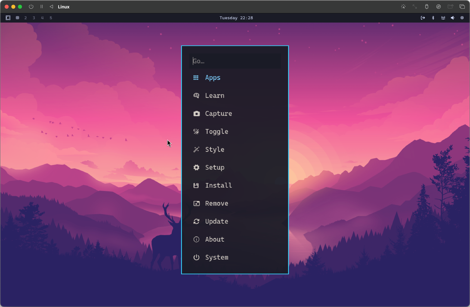 Omarchy installed on MacBook via UTM