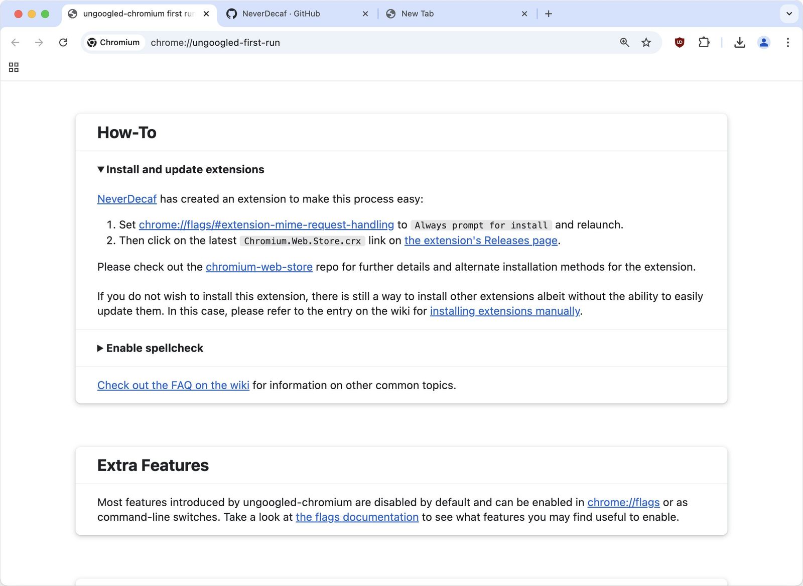 Way to install any Chrome extension