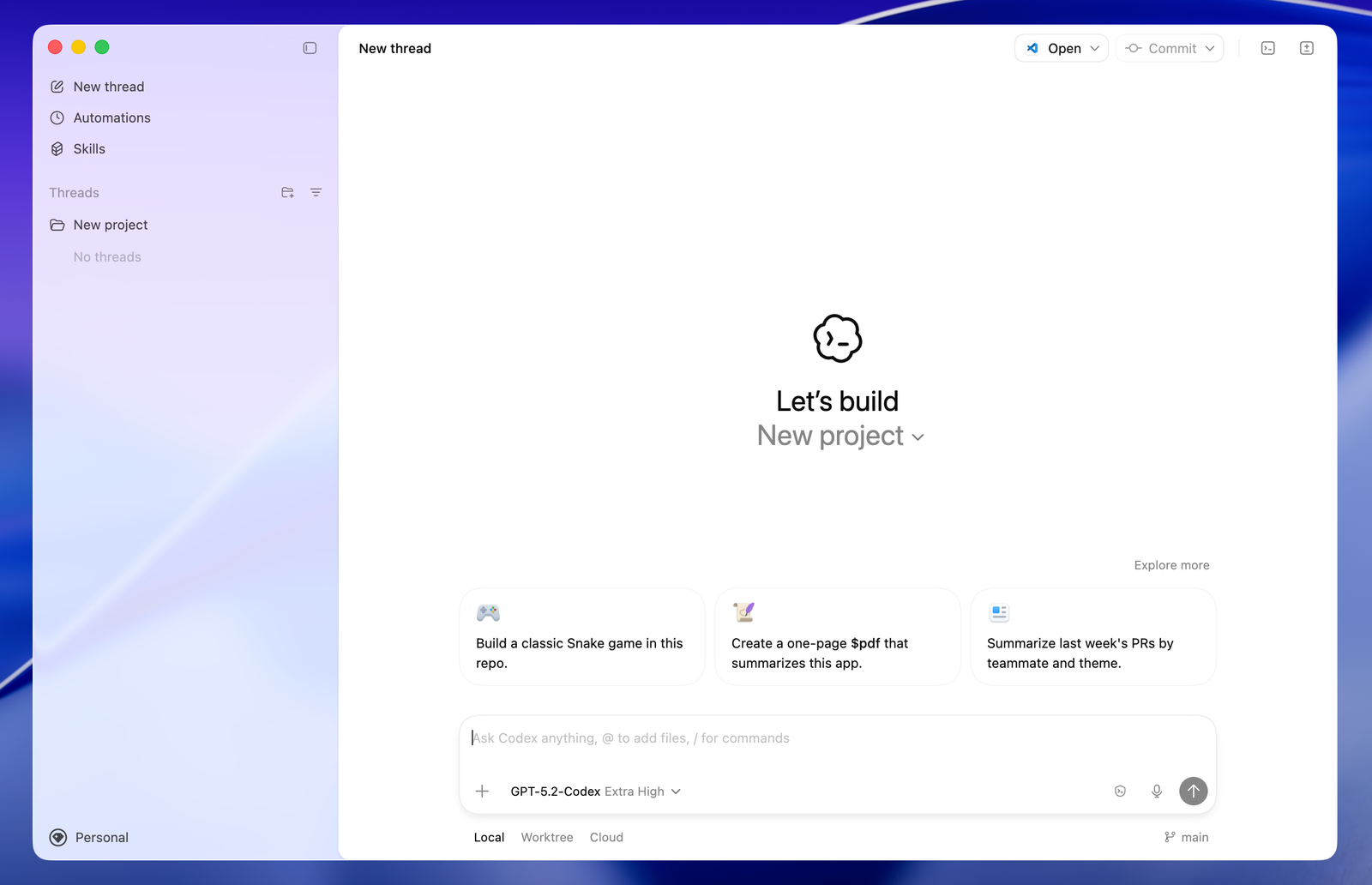 Installing Codex macOS app