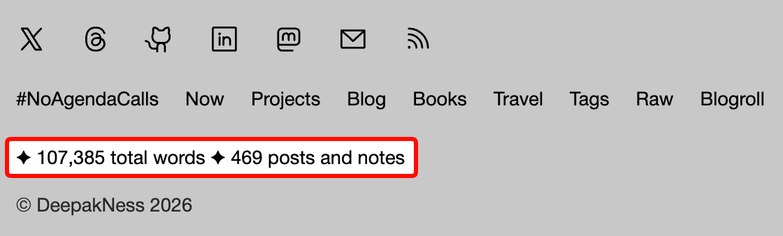 Showing stats in the footer