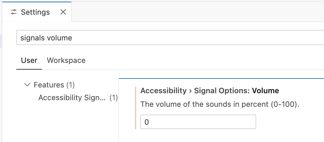 Turn off VS Code sounds